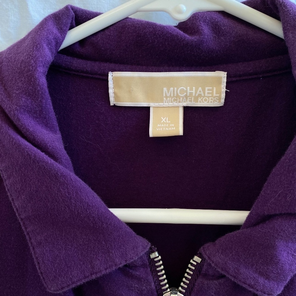 MICHAEL KORS Polo Top with Zipper Size: X-Large - Picture 3 of 7